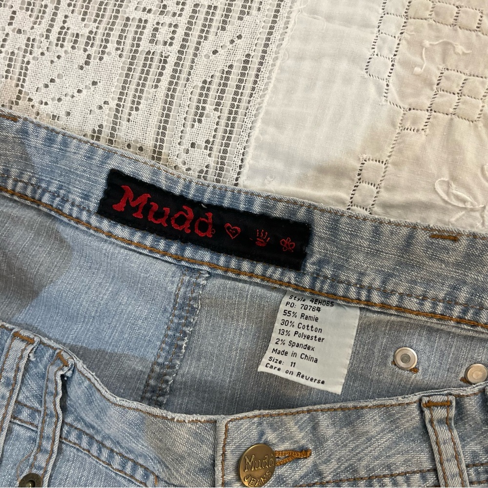 vintage y2k mudd denim pleated mini skirt - Picture 5 of 6